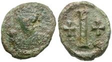 Ancient Coins - *Sear 472* Byzantine Empire. Tiberius II Constantine (AD 578-582) Æ Decanummium