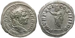 Ancient Coins - Caracalla (AD 198-217) AR Denarius / Serapis