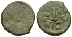 Ancient Coins - *Sear 205* Justinian I (AD 527-565) Æ Decanummium