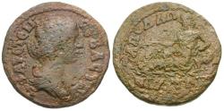 Ancient Coins - Faustina II (AD 147-175). Mysia. Apollonia ad Rhyndacum Æ23 / River god