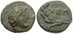 Ancient Coins - Tauric Chersonese. Chersonesos Æ14 / Ethnic in Wreath
