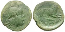 Ancient Coins - Kings of Thrace. Lysimachos (305-281 BC) Æ18 / Lion