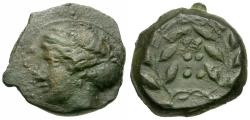 Ancient Coins - Sicily. Himera Æ17 / Nymph