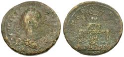 Ancient Coins - Diva Faustina I (died AD 140) Æ Sestertius / Funeral Pyre