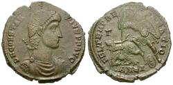 Ancient Coins - Constantius II (AD 337-361) &#198; Centenionalis / Fallen Horseman