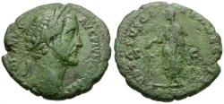 Ancient Coins - Antoninus Pius (AD 138-161) &#198; As / Emperor Sacrificing