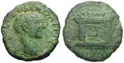 Ancient Coins - Trajan (AD 98-117). Bithynia. Nicaea Æ20 / Altar