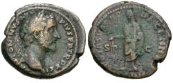Ancient Coins - Antoninus Pius (AD 138-161) &#198; As or Dupondius / Emperor Sacrificing