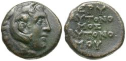 Ancient Coins - Ionia. Erythrae. Autonomos, son of Autonomos, magistrate Æ15 / Herakles