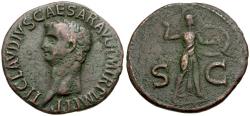 Ancient Coins - Claudius (AD 41-54) &#198; AS / Minerva