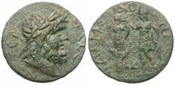 Ancient Coins - Pisidia. Termessos Major. Pseudo-autonomous Æ29 / Emperor Erecting Trophy