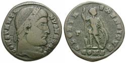 Ancient Coins - Constantine I the Great (AD 310-337) Æ3 / Emperor in Military Dress
