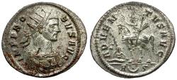 Ancient Coins - Probus (AD 276-282) Silvered Æ Antoninianus / Probus on Horseback