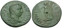 Ancient Coins - Caracalla (AD 198-217). Macedonia. Stobi Æ23 / Nike