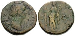 Ancient Coins - Diva Faustina I (died AD 140) Æ Sestertius / Vesta