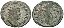 Ancient Coins - Gallienus, joint reign (AD 253-260) Silvered Æ Antoninianus / Victory over Germania