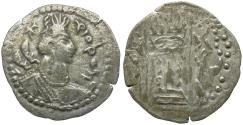 Ancient Coins - Hunnic Tribes. Hephthalite (Nezak Huns). Napki Malik coinage AR Drachm