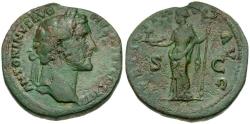 Ancient Coins - Antoninus Pius (AD 138-161) &#198; Sestertius / Felicitas