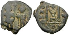 Ancient Coins - *Sear 810* Byzantine Empire. Heraclius (AD 610-641) with Heraclius Constantine Æ Follis