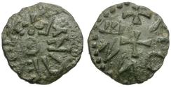 World Coins - Anglo-Saxon. Kings of Northumbria. Eanred (AD 810-854). Monne, moneyer Irregular Æ Styca