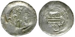 World Coins - German States. Strasbourg. Bishopric. Herman (1048-1065) Silver Pfennig