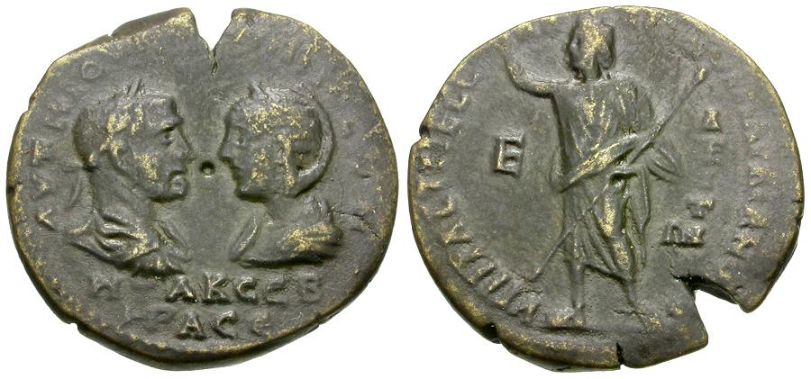 Philip I (AD 244-249) with Otacilia Severa. Moesia Inferior