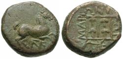 Ancient Coins - Thrace. Maroneia Æ15 / Horse
