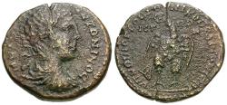 Ancient Coins - Elagabalus (AD 218-222). Moesia Inferior. Nicopolis ad Istrum. Novius Rufus, legatus Augusti pro praetore Æ27 / Eagle