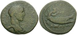 Ancient Coins - Severus Alexander (AD 222-235). Cilicia. Aegeae Æ28 / Galley