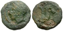 Ancient Coins - Sicily. Panormos as Ziz Æ14 / Horse