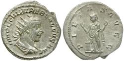 Ancient Coins - Trebonianus Gallus (AD 251-253) AR Antoninianus / Pietas