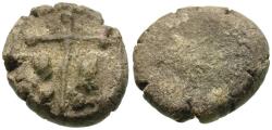 Ancient Coins - Byzantine Pilgrim Token. Type D / Commemorating Restoration of the True Cross to Jerusalem