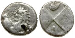 Ancient Coins - Thrace. Cherronesos AR Hemidrachm / Ladle