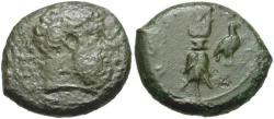 Ancient Coins - Sicily. Syracuse. Timoleon (344-317 BC) Æ Litra / Thunderbolt