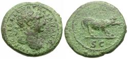Ancient Coins - Trajan (AD 98-117) Æ Quadrans / Wolf