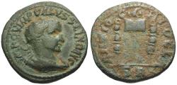 Ancient Coins - Volusian (AD 251-253). Pisidia. Antioch Æ24 / Vexillum and Standards