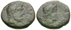 Ancient Coins - Thessaly. Koinon. Megalokles, strategos Æ16 / Zeus & Apollo