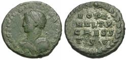 Ancient Coins - Crispus, Caesar (AD 317-326) Æ3 / Votive Wreath