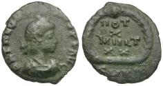 Ancient Coins - Theodosius I (AD 379-395) Æ4 / Votive