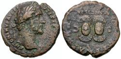 Ancient Coins - Antoninus Pius (AD 138-161) Æ As / Ancilia