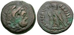 Ancient Coins - Ptolemaic Kings of Egypt. Ptolemy V Epiphanes (204-180 BC) Æ24 / Herakles