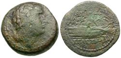 Ancient Coins - Seleukid Kings. Seleukos IV Philopator (187-175 BC) Æ22 / Galley