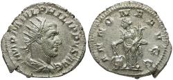 Ancient Coins - Philip I (AD 244-249) AR Antoninianus / Annona