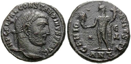 Ancient Coins - aVF Constantine I Follis / Genius