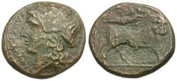 Ancient Coins - Campania. Compulteria Æ18 / Man-Headed Bull