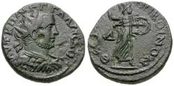 Ancient Coins - Gallienus (AD 253-268). Thessaly. Thessalian League Æ23 / Athena