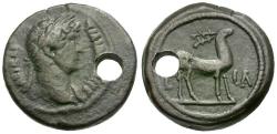 Ancient Coins - Hadrian (AD 117-138). Egypt. Alexandria Æ Obol / Stag