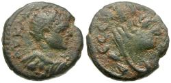 Ancient Coins - Caracalla (AD 198-217). Mesopotamia. Edessa Æ17 / Tyche