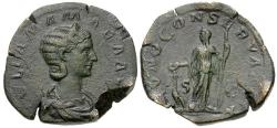 Ancient Coins - Julia Mamaea (AD 222-235) Æ Sestertius / Juno