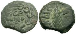 Ancient Coins - Judaea. Roman Procurators. Porcius Festus (AD 59-62) Æ Prutah / Palm Branch